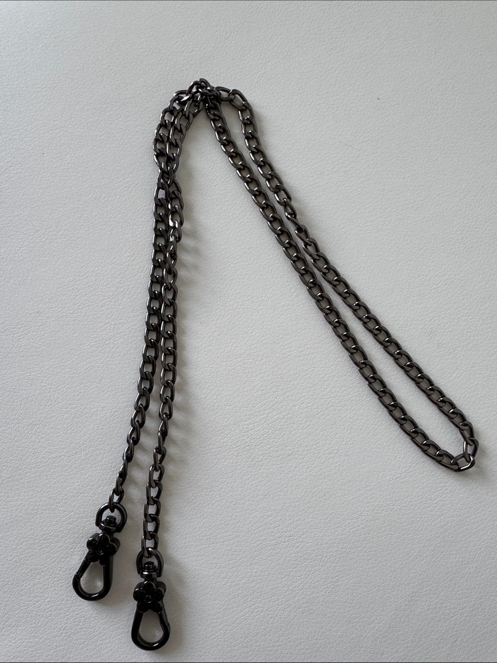 Black Gunmetal Shoulder Chain Strap for Bags/Wallets- 20” Length
